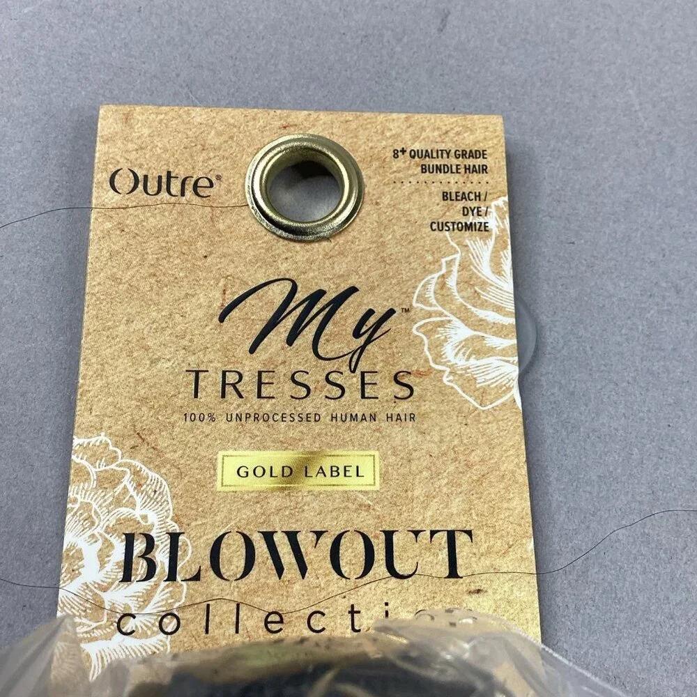 Blowout Relaxed 12” Natural Black 100% Unprocessed Human Hair Extensions - Picture 5 of 5